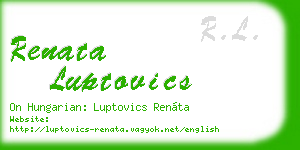renata luptovics business card